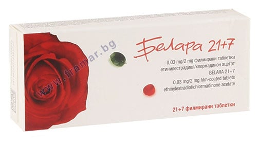 Изображение към продукта БЕЛАРА филмирани таблетки 0.03 мг / 2 мг * 21 + 7