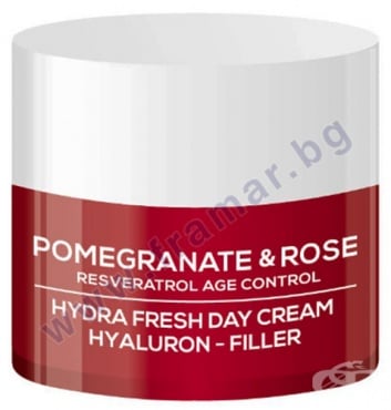 БИОФРЕШ VIA NATURAL POMEGRANATE & ROSE НЕЖЕН ХИДРАТИРАЩ ДНЕВЕН КРЕМ ЗА ЛИЦЕ 50 мл
