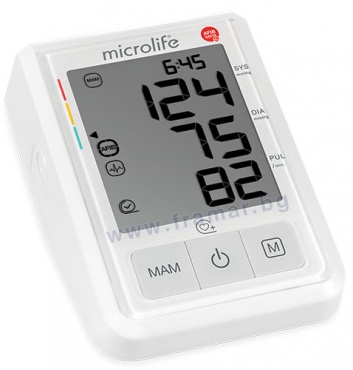 ЕЛЕКТРОНЕН АПАРАТ ЗА ИЗМЕРВАНЕ НА КРЪВНО НАЛЯГАНЕ ЗА ГОРНА ЧАСТ НА РЪКАТА МИКРОЛАЙФ BP B3 AFIBSENS