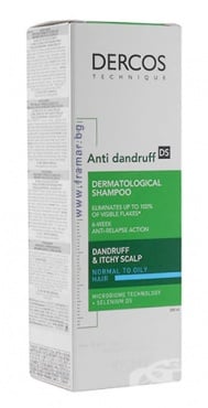 ВИШИ ДЕРКОС ШАМПОАН ПРОТИВ ПЪРХОТ ЗА НОРМАЛЕН ДО МАЗЕН СКАЛП 200 мл