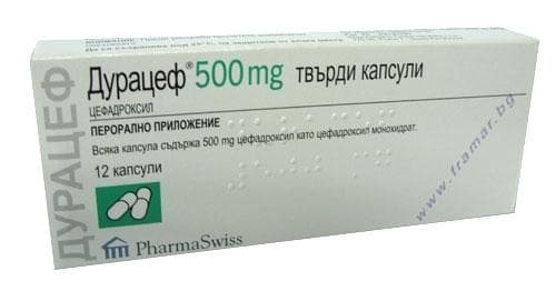 ДУРАЦЕФ капс. 500 мг. * 12  BMS