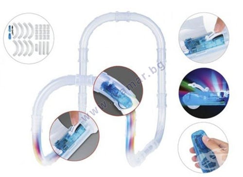 СЪСТЕЗАТЕЛНА ПИСТА ОТ ТРЪБИ EASYMAXX CAR RACETRACK