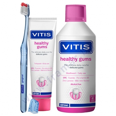 DENTAID �������� VITIS HEALTHY GUMS - ���� �� ���� 500 �� + ����� �� ���� 100 �� + ����� �� ���� �������