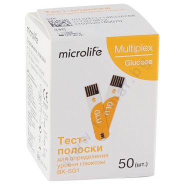 Изображение към продукта ТЕСТ ЛЕНТИ MICROLIFE MULTIPLEX ЗА ГЛЮКОЗА * 50