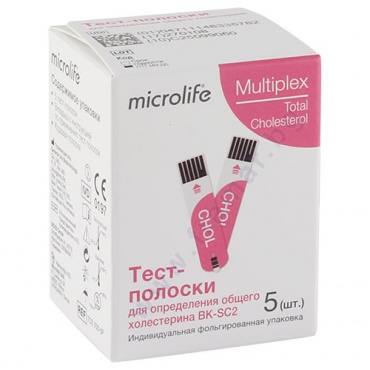 Изображение към продукта ТЕСТ ЛЕНТИ MICROLIFE MULTIPLEX ЗА ОБЩ ХОЛЕСТЕРОЛ * 5