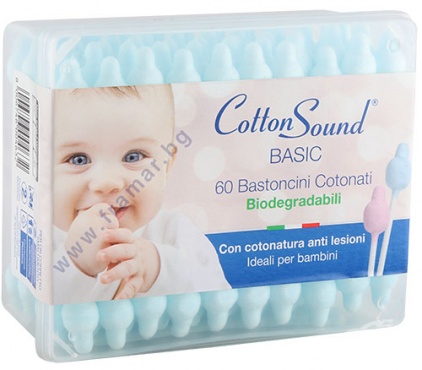 ТУПФИ ЗА БЕБЕ ЦВЕТНИ COTTON SOUND кутия * 60