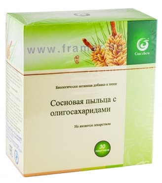 Изображение към продукта БОРОВ ПРАШЕЦ С ОЛИГОЗАХАРИДИ пакетче 3 гр. * 30