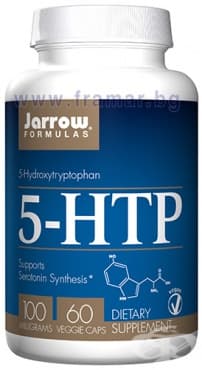 Изображение към продукта ДЖАРОУ ФОРМУЛАС 5-ХИДРОКСИТРИПТОФАН (5-HTP) капсули 100 мг * 60