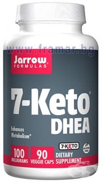 Изображение към продукта ДЖАРОУ ФОРМУЛАС 7-КЕТО DHEA капсули 100 мг * 90