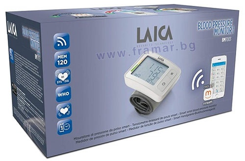 ЛАЙКА АВТОМАТИЧЕН АПАРАТ ЗА КРЪВНО НАЛЯГАНЕ ЗА КИТКА модел BM7003 С BLUETOOTH