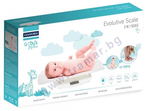 ЛАНАФОРМ EVOLUTIVE SCALE КОМБИНИРАНА ЕЛЕКТРОННА ВЕЗНА ЗА БЕБЕТА 2 в 1