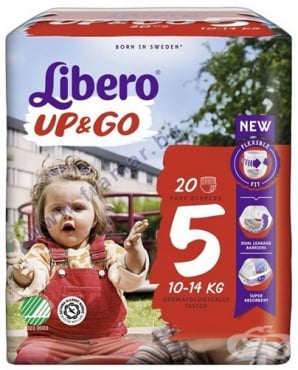 БЕБЕШКИ ПЕЛЕНИ ГАЩИ ЛИБЕРО UP & GO 5 (10-14 кг) * 20 6334