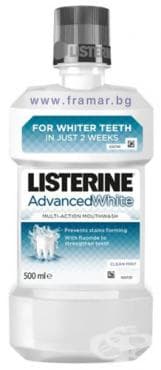 Listerine advanced white mouthwash