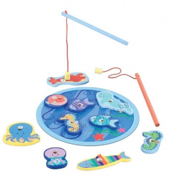 ДЪРВЕН МАГНИТЕН РИБОЛОВ ORANGE TREE TOYS