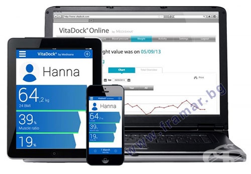 МЕДИСАНА КАНТАР - АНАЛИЗАТОР С BLUETOOTH модел BS 445