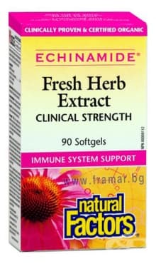 ЕХИНАМИД ЕХИНАЦЕЯ ЕКСТРАКТ капсули 250 мг * 90 НАТУРАЛ ФАКТОРС