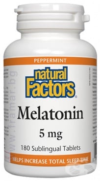 Изображение към продукта МЕЛАТОНИН сублингвални таблетки 5 мг * 180 НАТУРАЛ ФАКТОРС