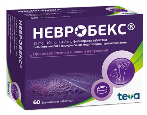 НЕВРОБЕКС таблетки 15 мг / 10 мг / 0.02 мг * 60 ТЕВА