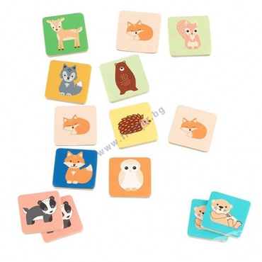 МЕМОРИ ИГРА С ЖИВОТНИ ORANGE TREE TOYS