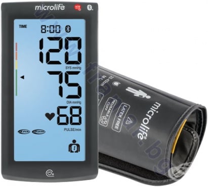 ЕЛЕКТРОНЕН АПАРАТ ЗА ИЗМЕРВАНЕ НА КРЪВНО НАЛЯГАНЕ ЗА ГОРНА ЧАСТ НА РЪКАТА МИКРОЛАЙФ BP A7 TOUCH BT