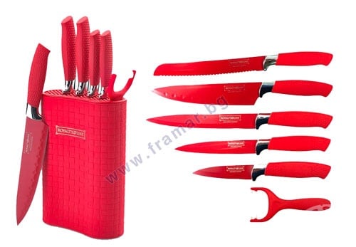 НОЖОВЕ КОМПЛЕКТ ROYALTY LINE KNIFE SET RED 6MSTR-6