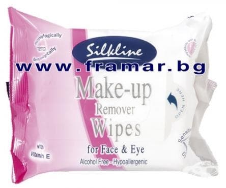 МОКРИ КЪРПИ СИЛКЛАЙН ЗА ПОЧИСТВАНЕ НА ГРИМ * 25 бр.