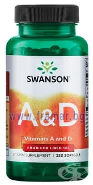 СУОНСЪН ВИТАМИН А 5000 IU И ВИТАМИН D 400 IU капсули * 250
