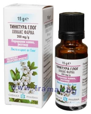 Изображение към продукта ТИНКТУРА ГЛОГ 200 мг. / 1 гр. 15 гр. ХИМАКС