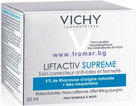 ВИШИ ЛИФТАКТИВ СЮПРИМ ДНЕВЕН КРЕМ ПРОТИВ БРЪЧКИ ЗА НОРМАЛНА ДО СМЕСЕНА КОЖА 50 мл