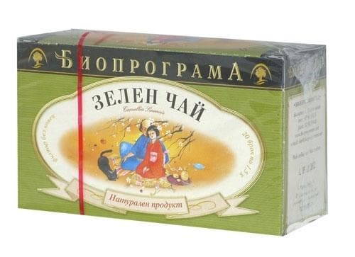 ЧАЙ ФИЛТЪР ЗЕЛЕН ЧАЙ * 20 БИОПРОГРАМА