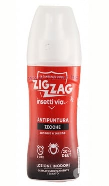 ЗИГ ЗАГ ИНСЕТИ ВИЯ ЛОСИОН РЕПЕЛЕНТ ПРОТИВ НАСЕКОМИ, КЪРЛЕЖИ БЕЗ МИРИЗМА 100 мл