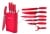 НОЖОВЕ КОМПЛЕКТ ROYALTY LINE KNIFE SET RED 6MSTR-6